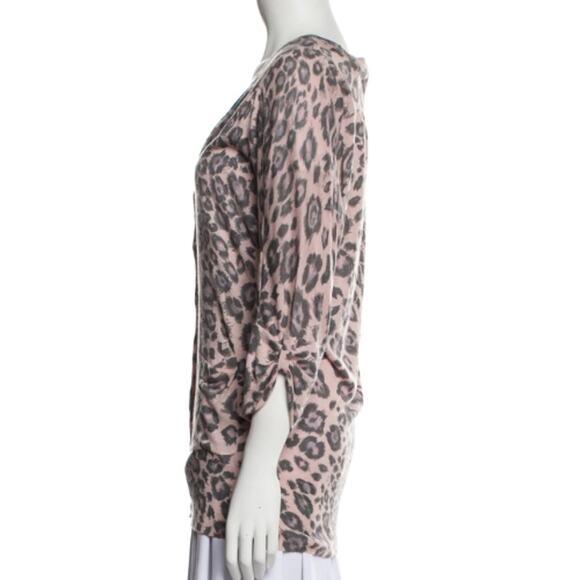Rebecca Taylor Animal Print Plunge Sweater – EUC Size XS - Picture 3 of 4